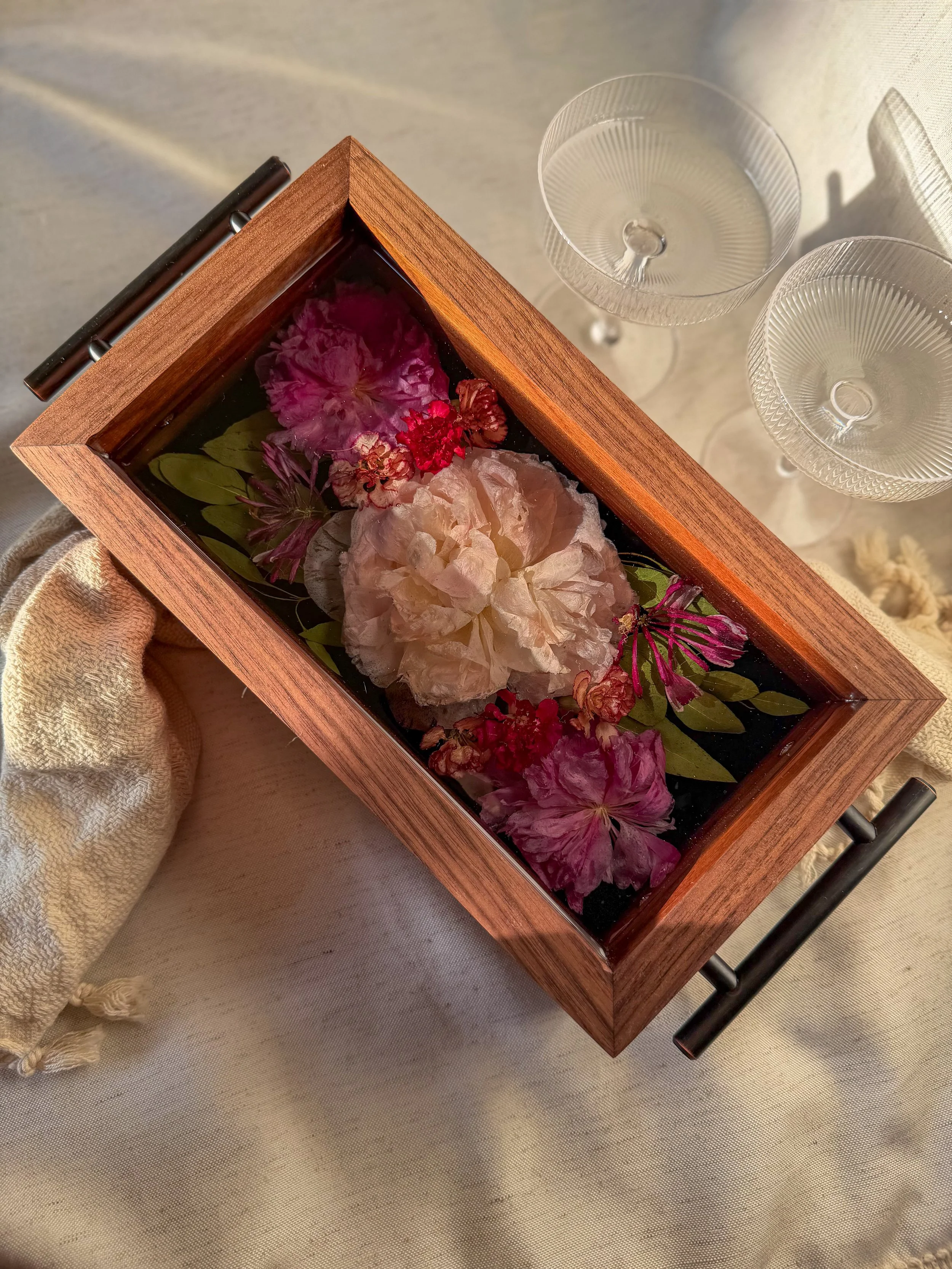 5x10 Wood Tray - Dried Special Arrangement