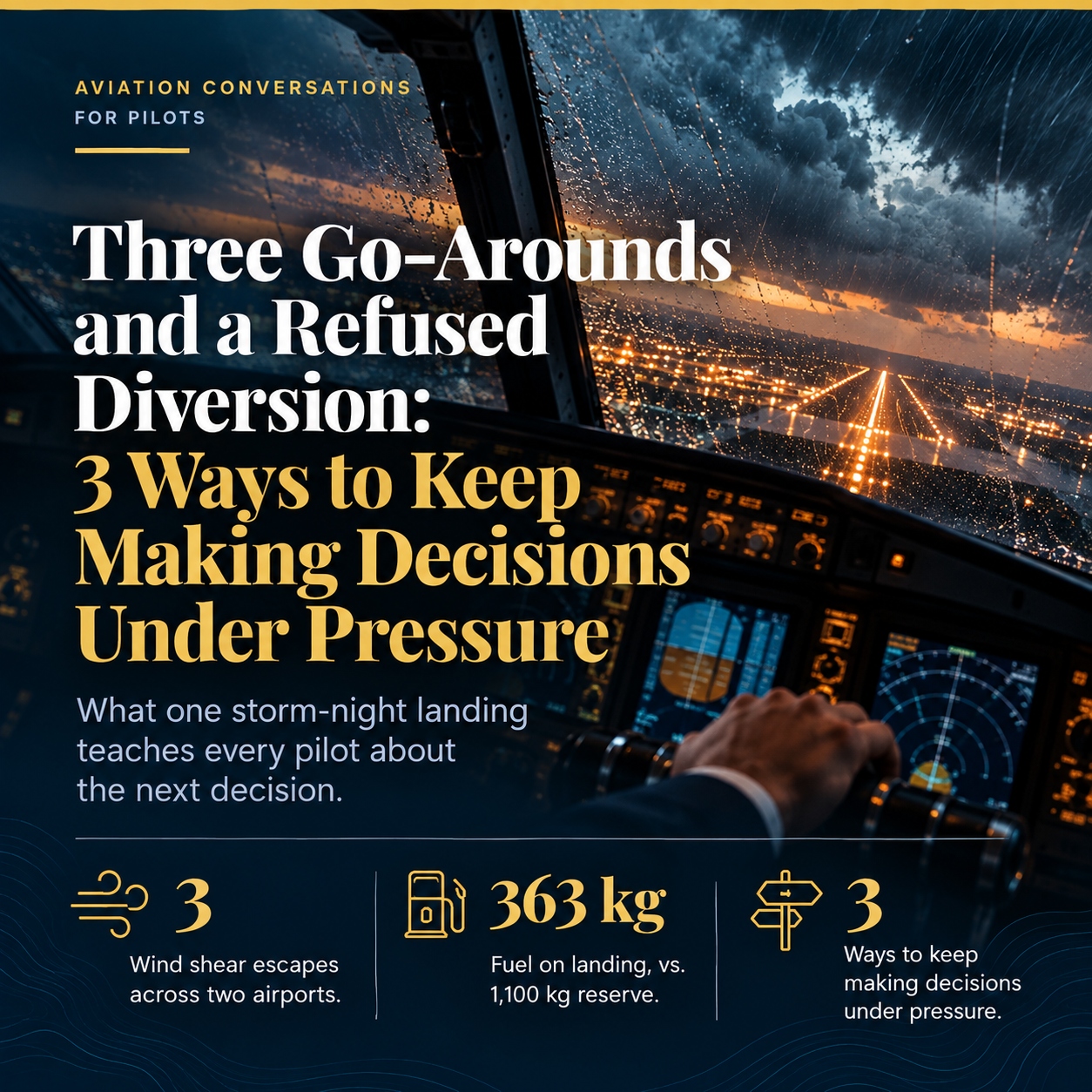Three Go-Arounds and a Refused Diversion: Three Ways to Keep Making Decisions Under Pressure