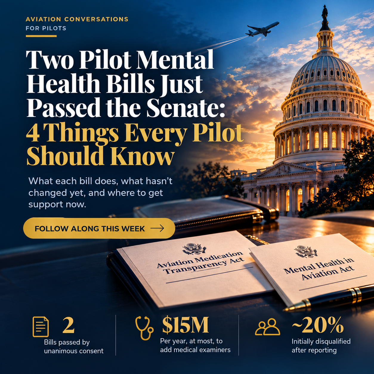 Two Pilot Mental Health Bills Just Passed the Senate: 4 Things Every Pilot Should Know