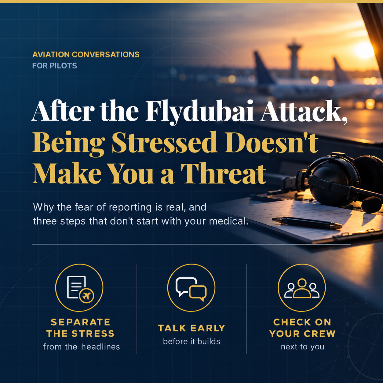 After the Flydubai Attack, Being Stressed Doesn't Make You a Threat: 3 Things Pilots Can Do