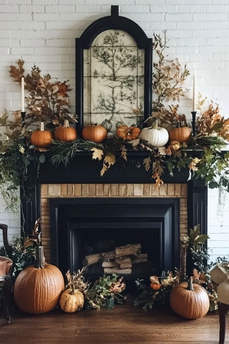 How to Style a Thanksgiving Mantel with Pumpkins and Foliage.jpg