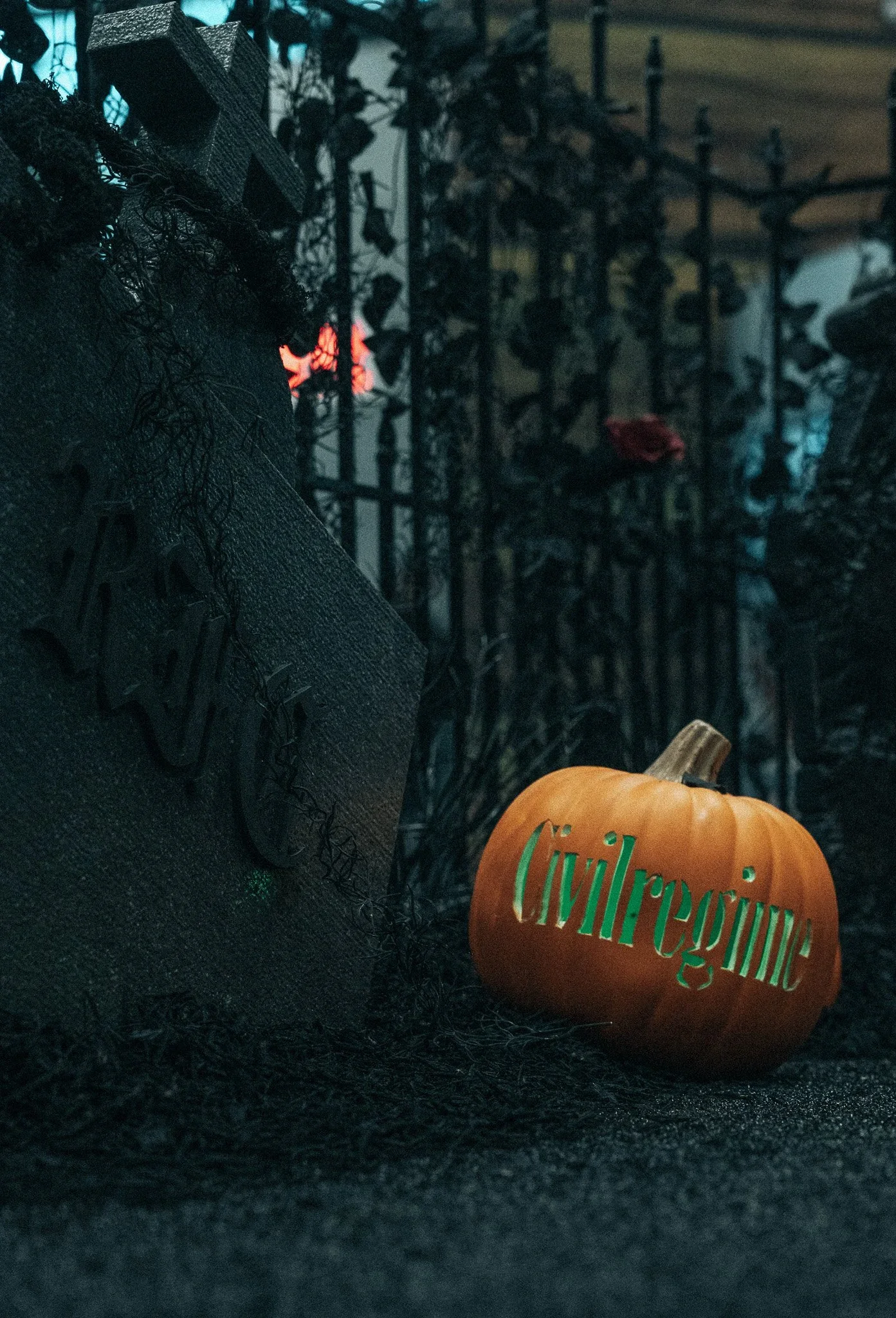 New York Comic Con 2024 Nightmare Before Christmas event activation for the clothing brand Civil Regime. Event production and marketing by Laura Alyse Rubin. Halloween pumpkin design.