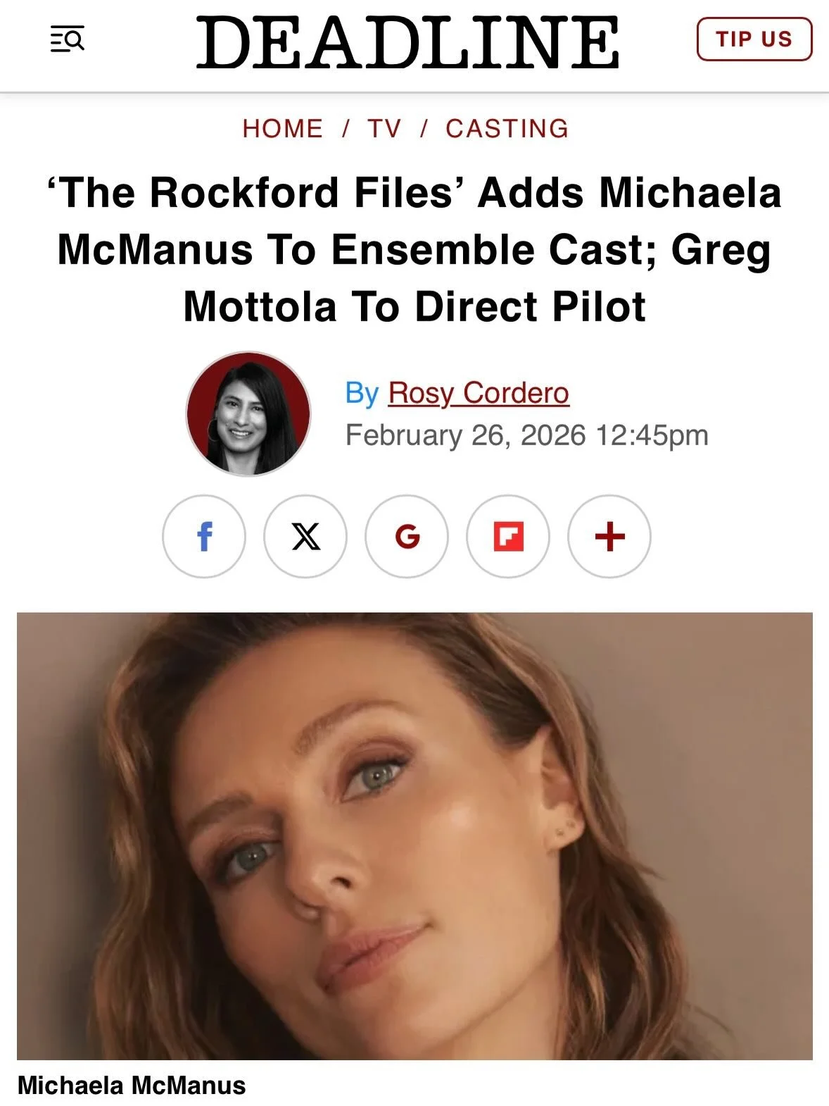 @michaelamcmanus joins the cast of THE ROCKFORD FILES for NBC