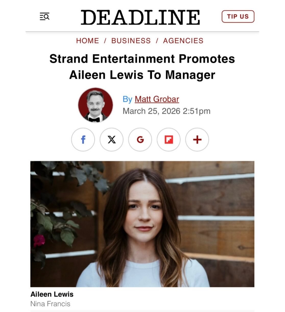 Proud to announce Aileen Lewis has been promoted to manager! @leenylew