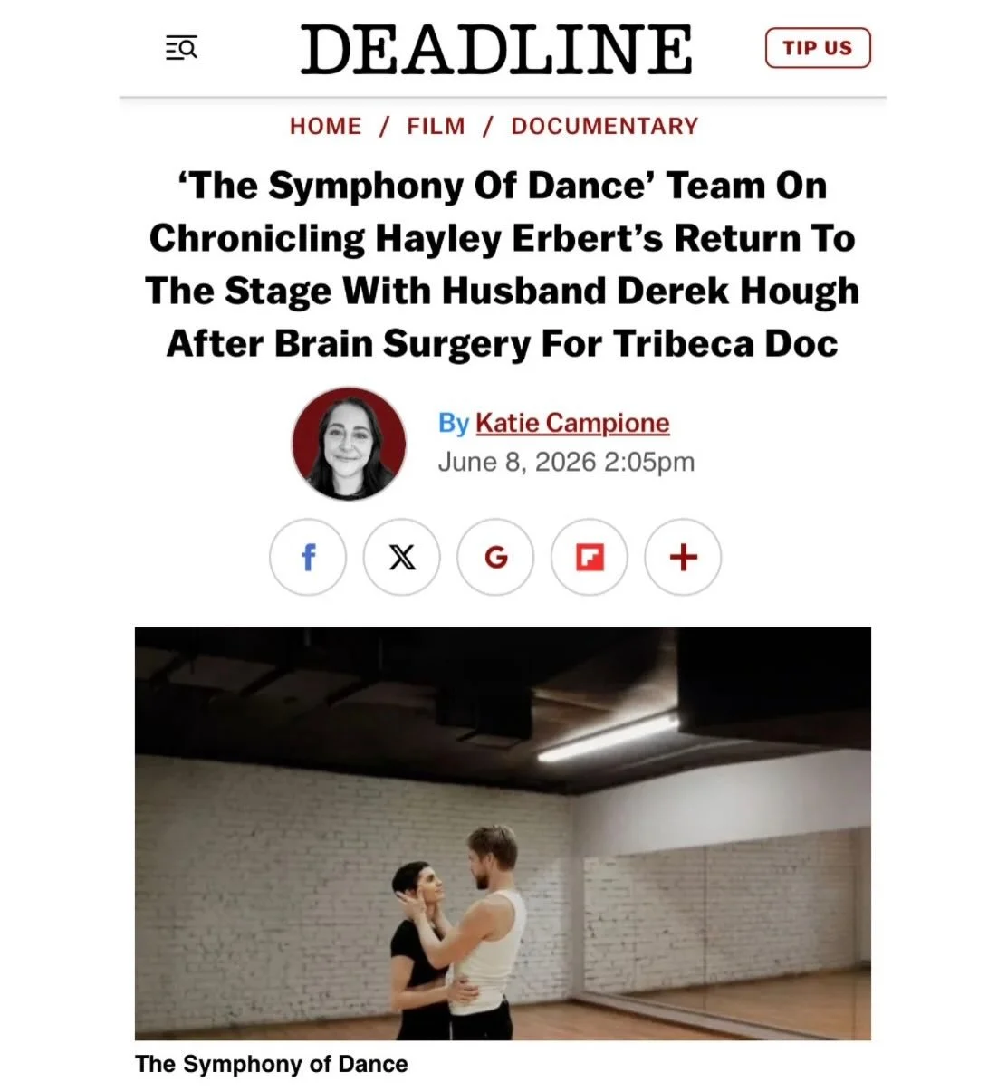 SYMPHONY OF DANCE 

@derekhough and @hayley.erbert take us with them on an emotional and inspiring journey of healing and love, not just for each other, but of the very thing that brought them together.