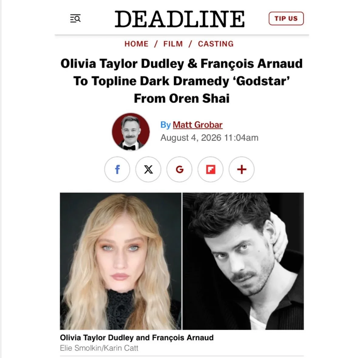 @oliviataylordudley joins the cast of GODSTAR 🌟