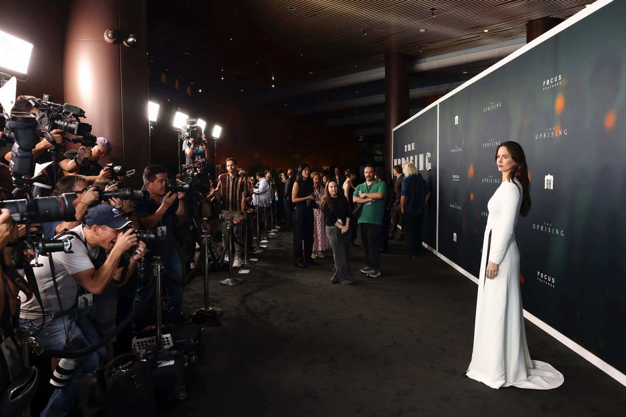 @katherinewaterston at the premiere for THE UPRISING