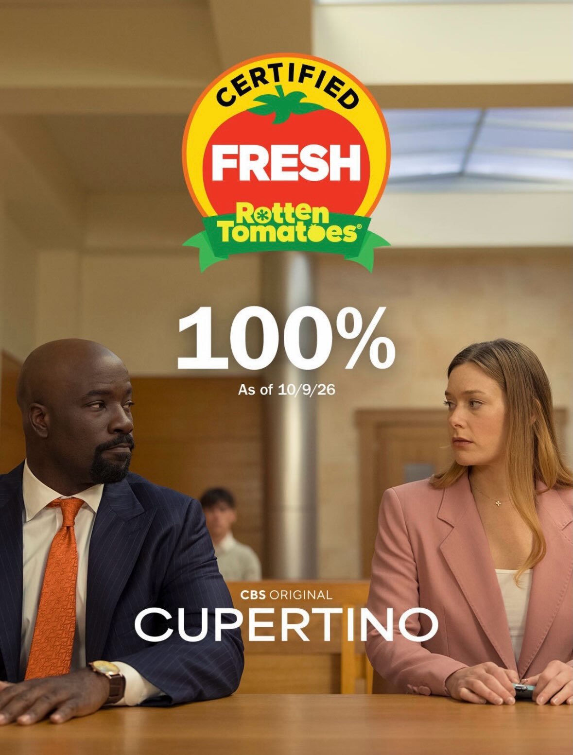 Certified fresh 💯 

Catch Cupertino on Thursdays 10/9c on @cbstv