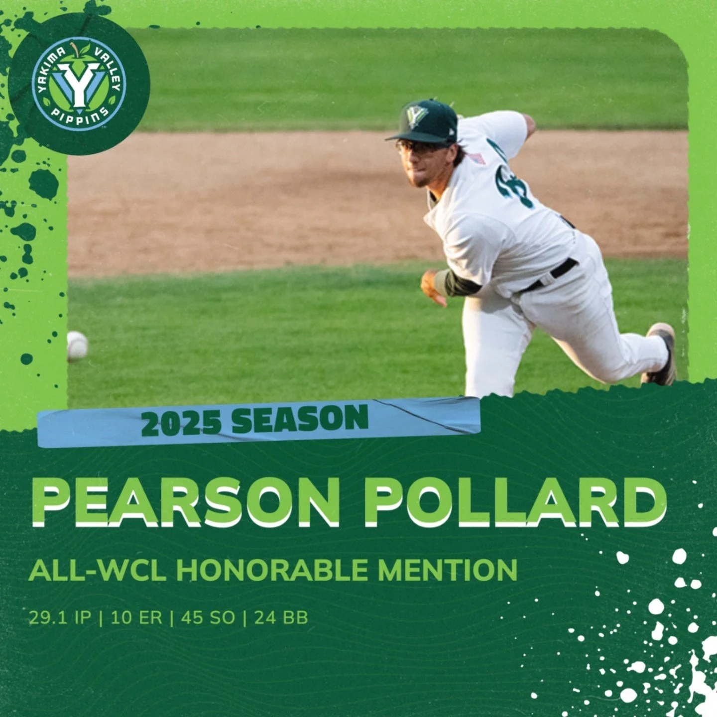 Congrats to @pearson.pollard for his All-WCL Honorable Mention award for his efforts this summer! #RollPipps