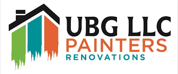 UBG LLC Painters Renovations logo with stylized house and colorful paint streaks.