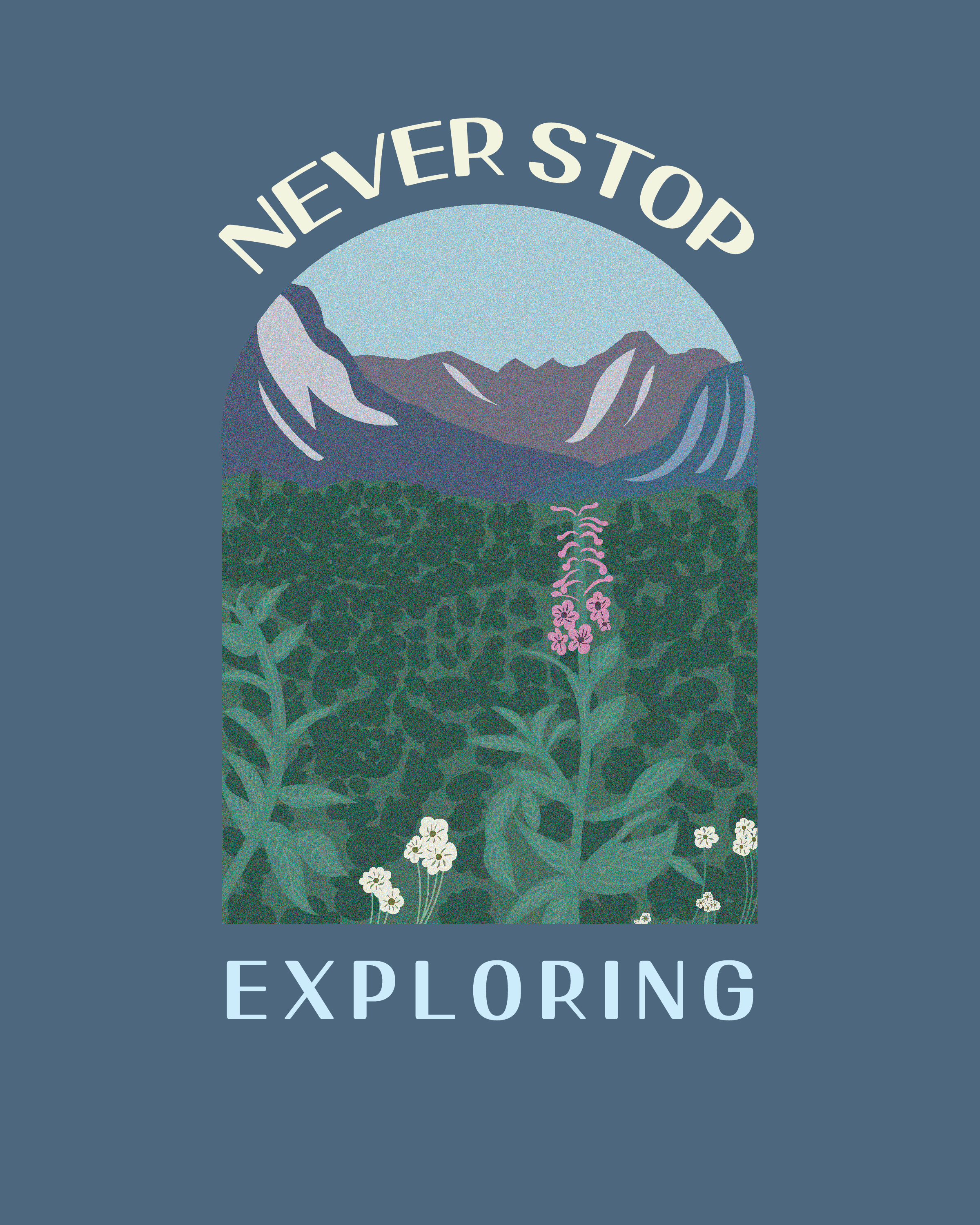 "Never Stop Exploring" Print