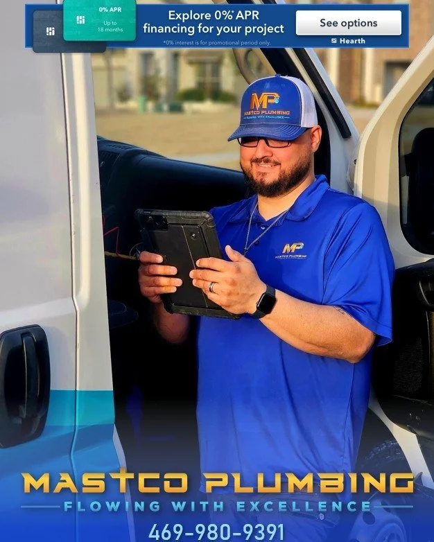 🚿 Plumbing problems never come at a good time... but the right plumber makes all the difference. At Mastco Plumbing, we're flowing with excellence 💧

Don't hesitate. We have options to meet your financial needs. Give us a call today at 469-980-9391