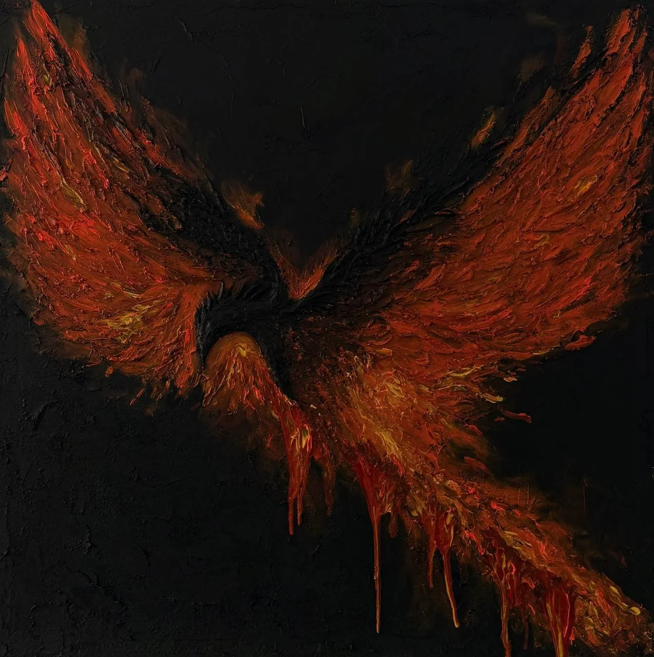 BURN TO BLOOM 36'' X 36''