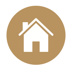 Icon of a house inside a brown circle