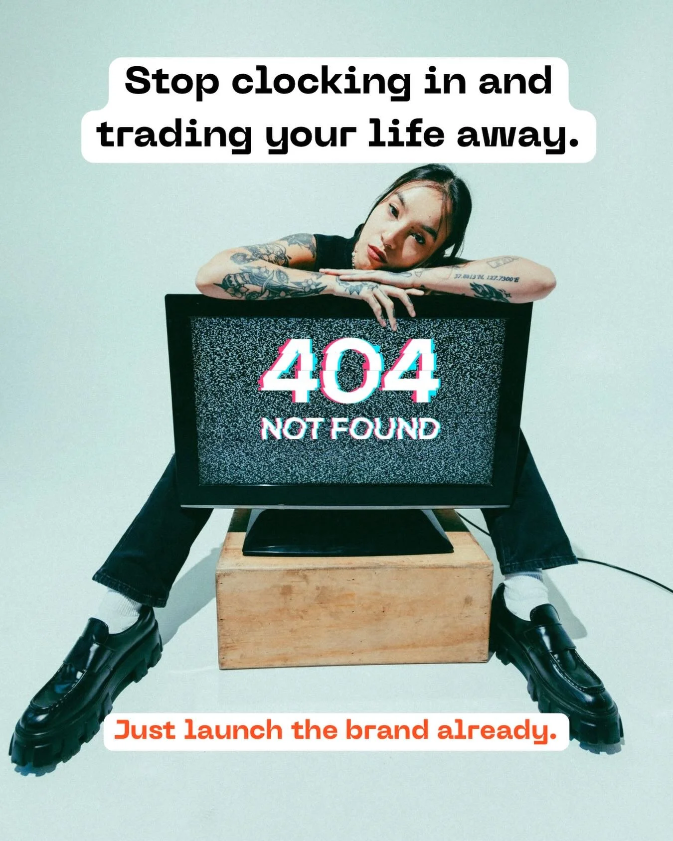 You&rsquo;re ready to stop clocking in and trading your life away. Launch the brand already. You cannot afford to waste away another year in corporate.

You&rsquo;re one decision away from building the thing that sets you free.

Cut out the frustrati