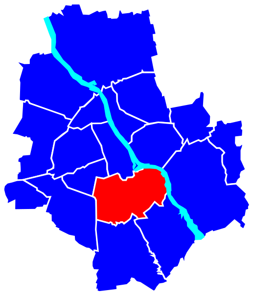 Mapa pokazująca położenie PsycheClinic względem dzielnicy Mokotów