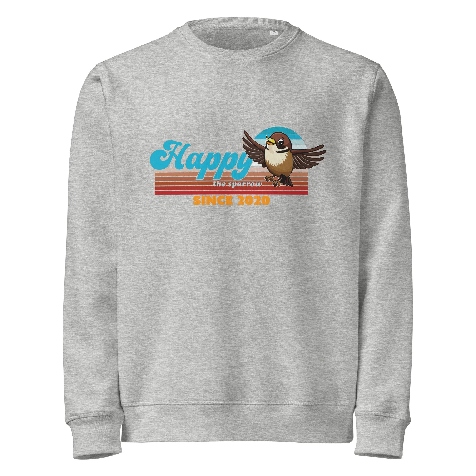 Adult Unisex organic mid-weight HAPPY SWEATSHIRT