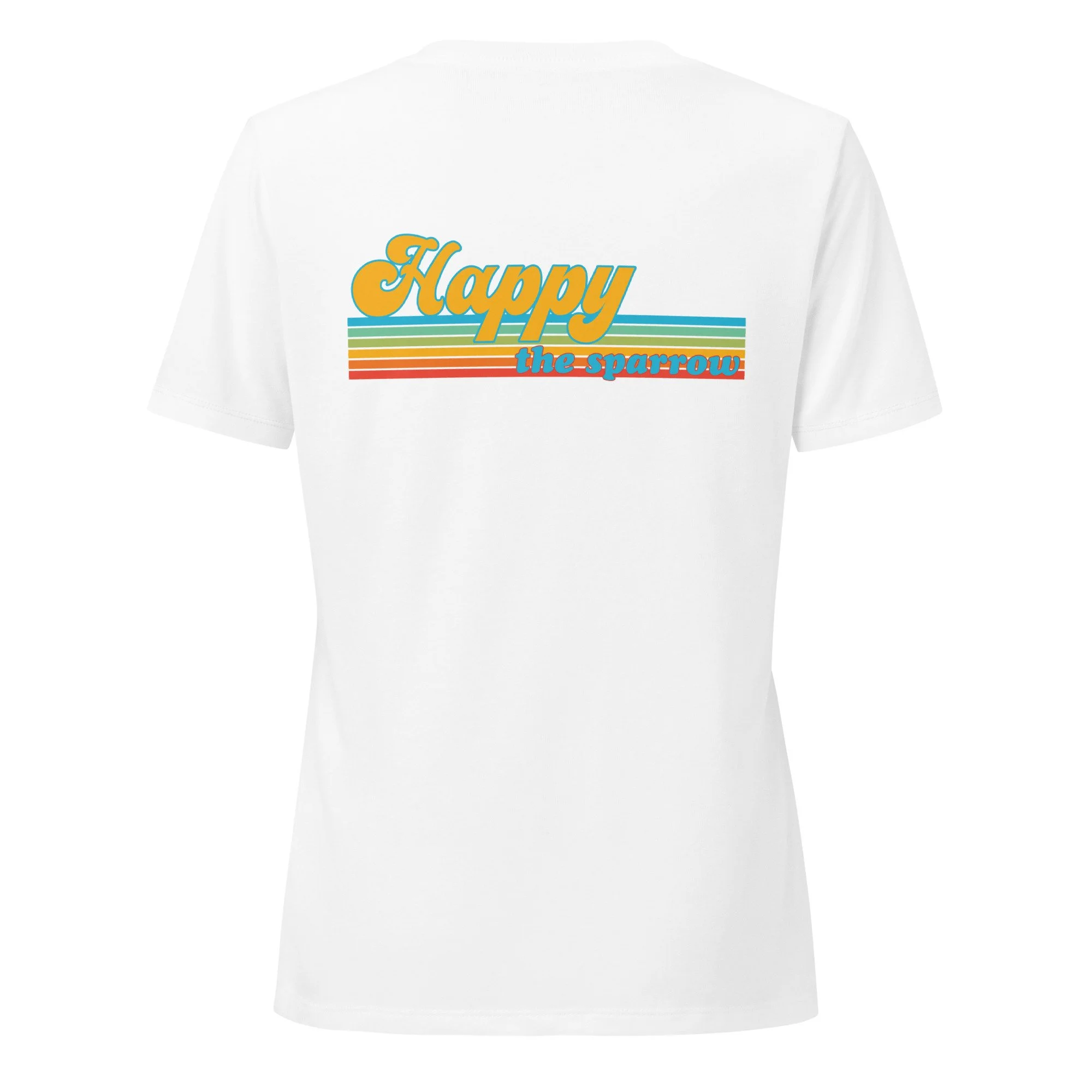 Relaxed Women's HAPPY v-neck t-shirt