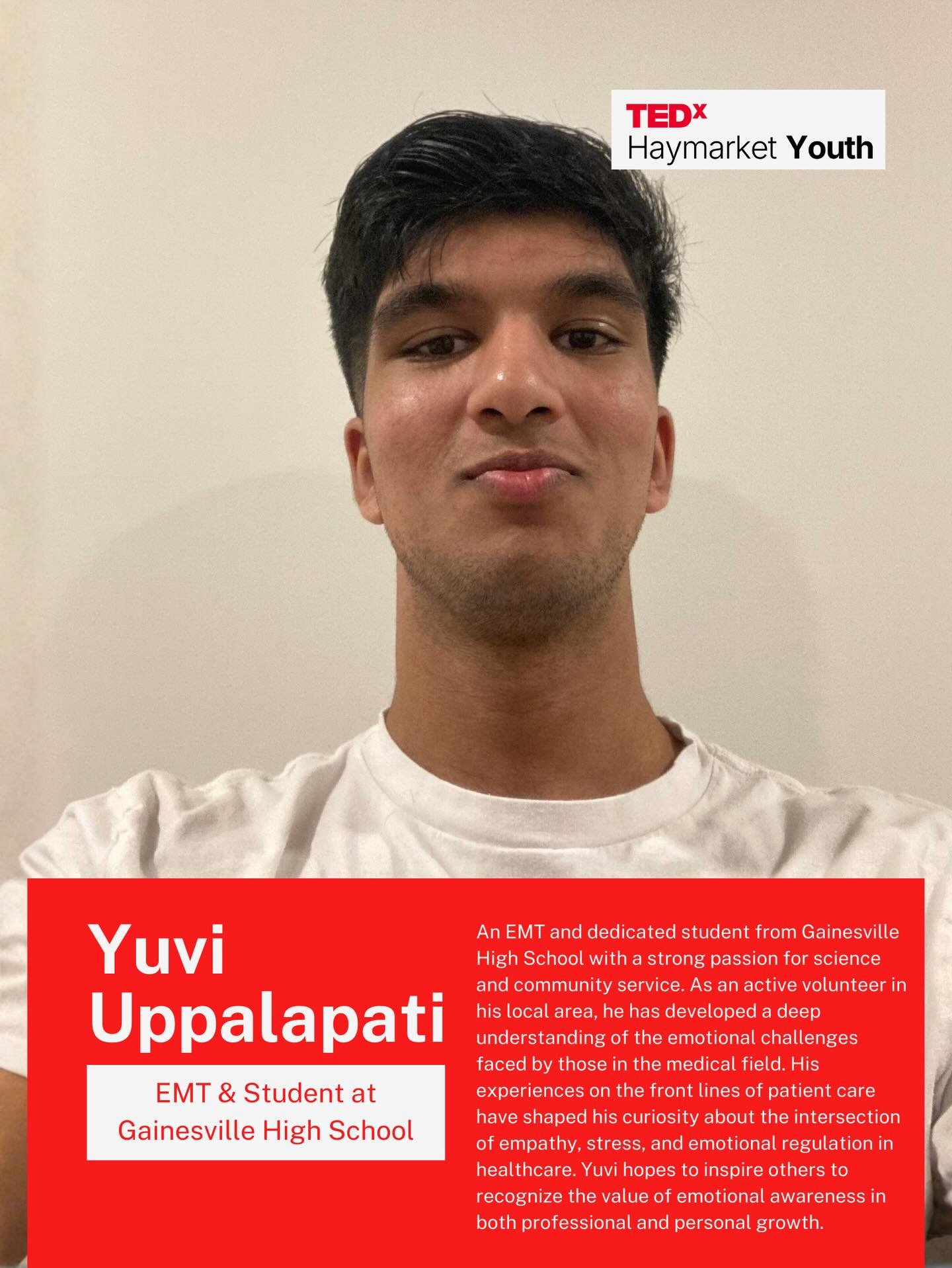 Yuvi describes himself as a dreamer grounded in reality. And you can see how he lives it every day. Working tirelessly in hospitals, volunteering as an EMT, and taking every big and small step to make a real impact on his community.

To put it mildly