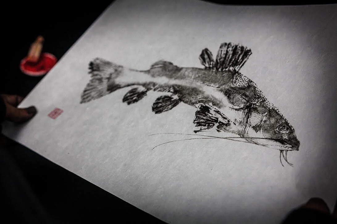 Gyotaku: The art of fish printing.