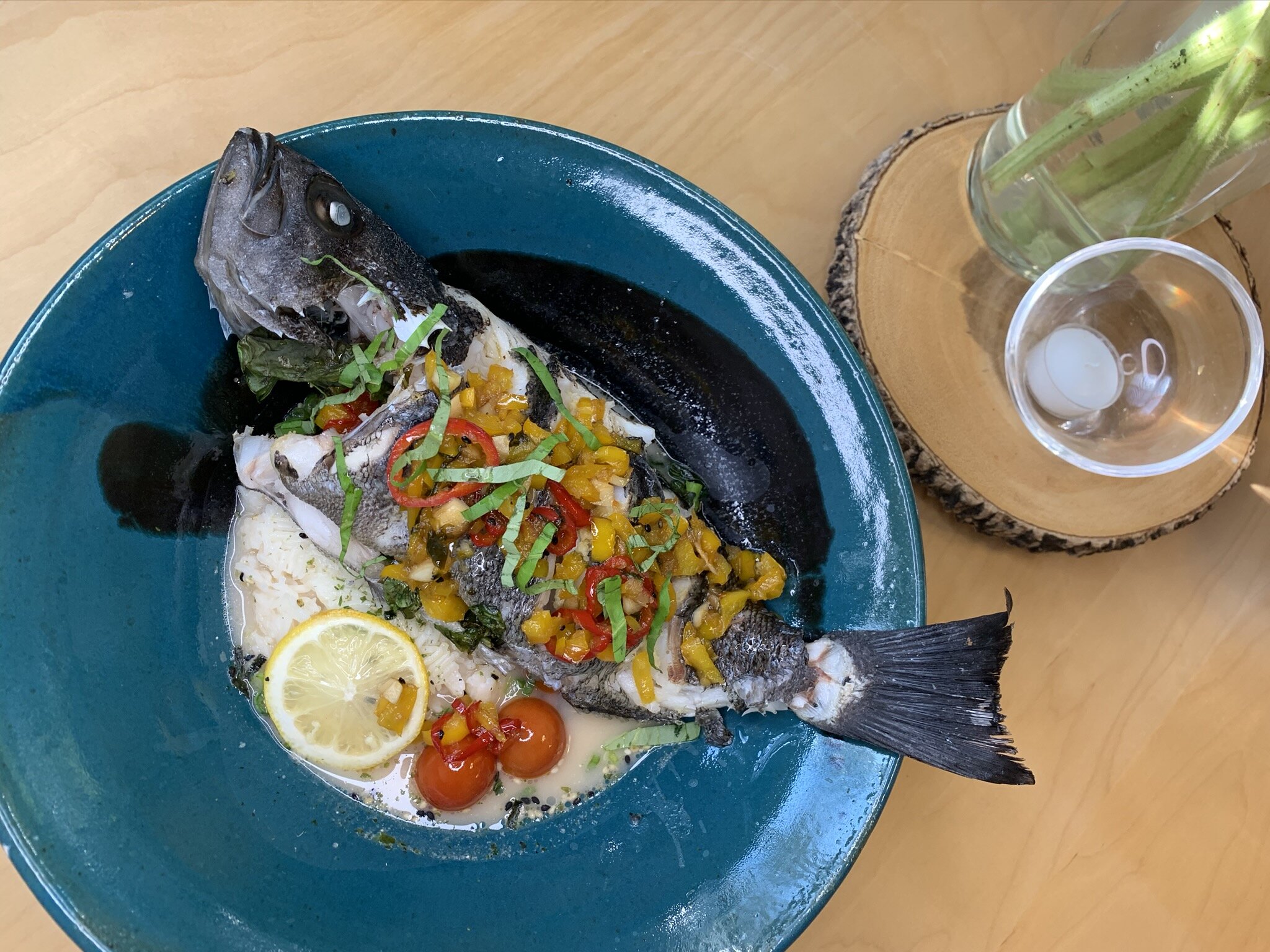 Crispy Skin Rockfish with Ginger Coconut Soup