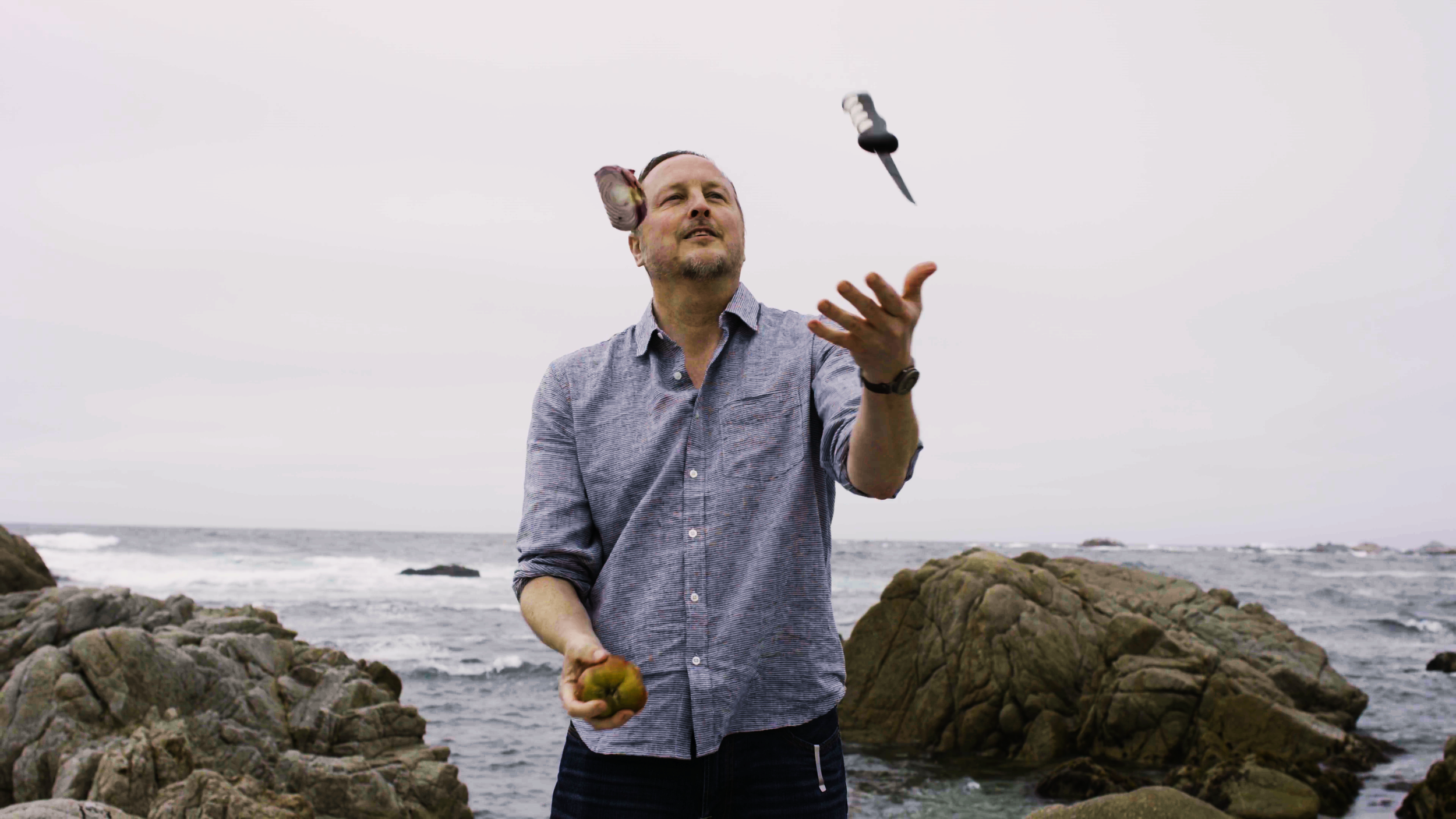 Apparently, to be a world class chef, you need to be able to juggle your instruments.