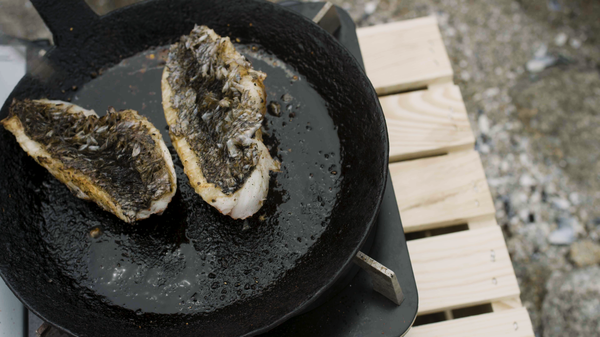 If you fry it at the right high-heat temperature, the scales add a great texture to a dish.
