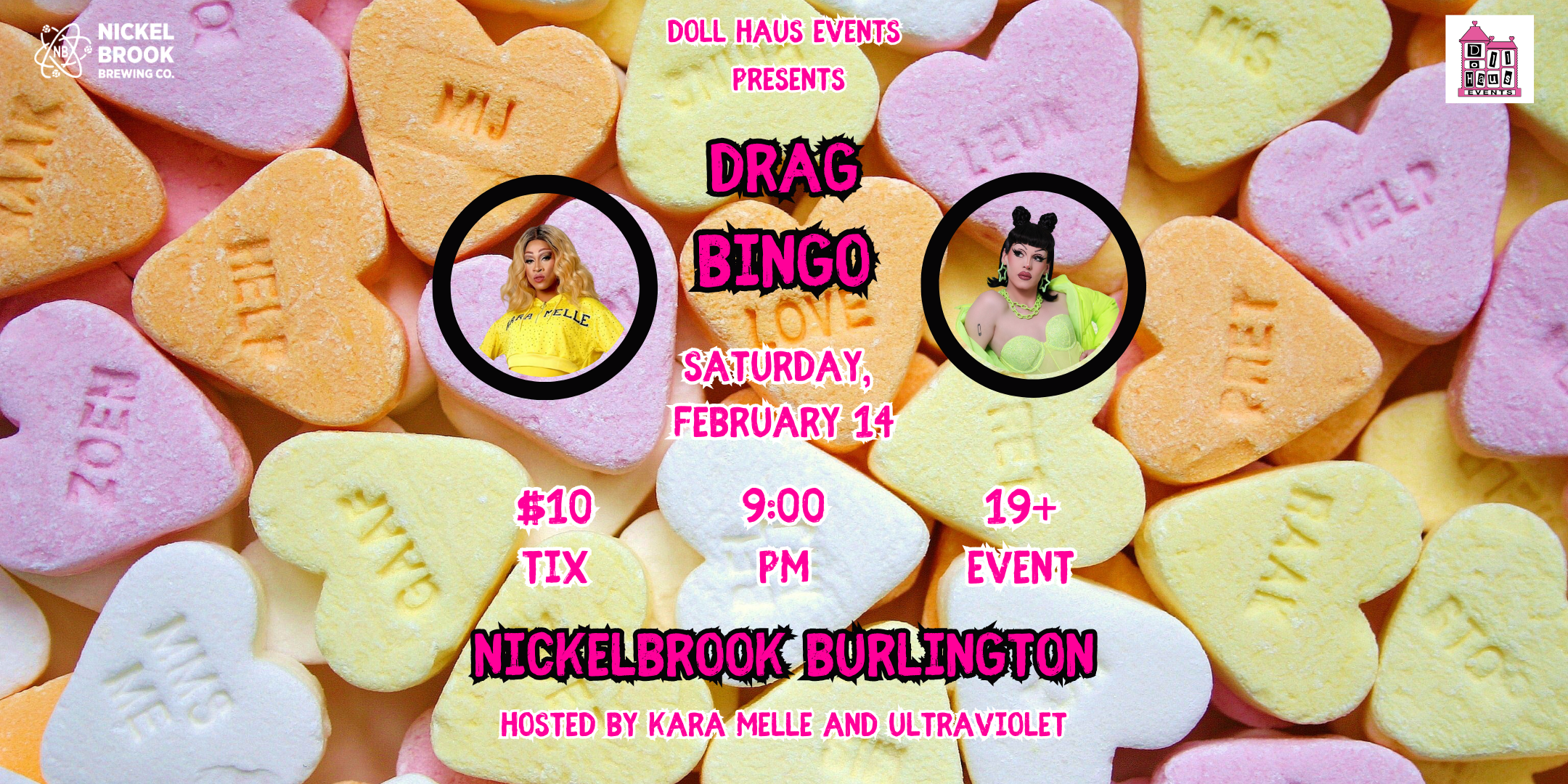 VALENTINE'S DAY DRAG BINGO at Nickelbook Brewery Burlington!