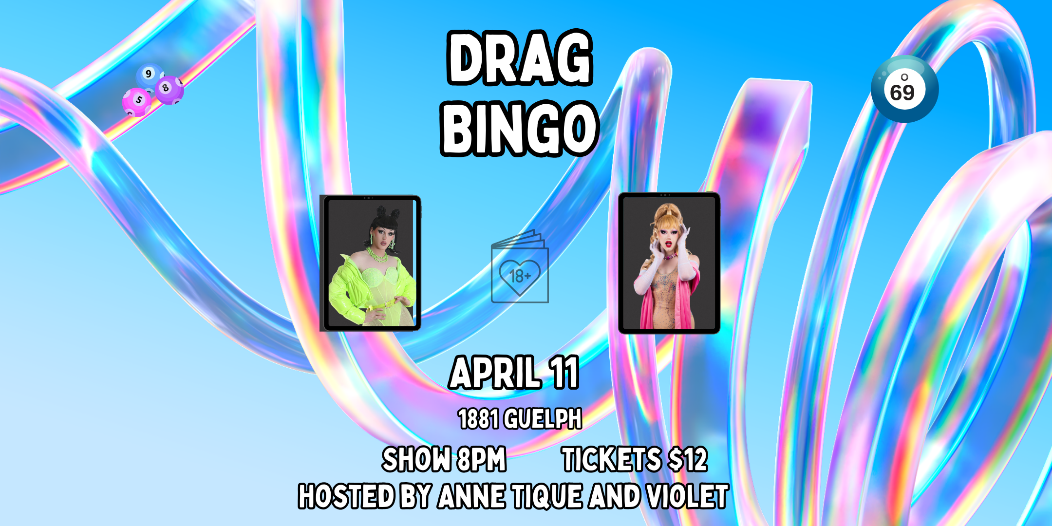 Drag Bingo at 1881! Hosted by Anne Tique Doll and Ultraviolet!