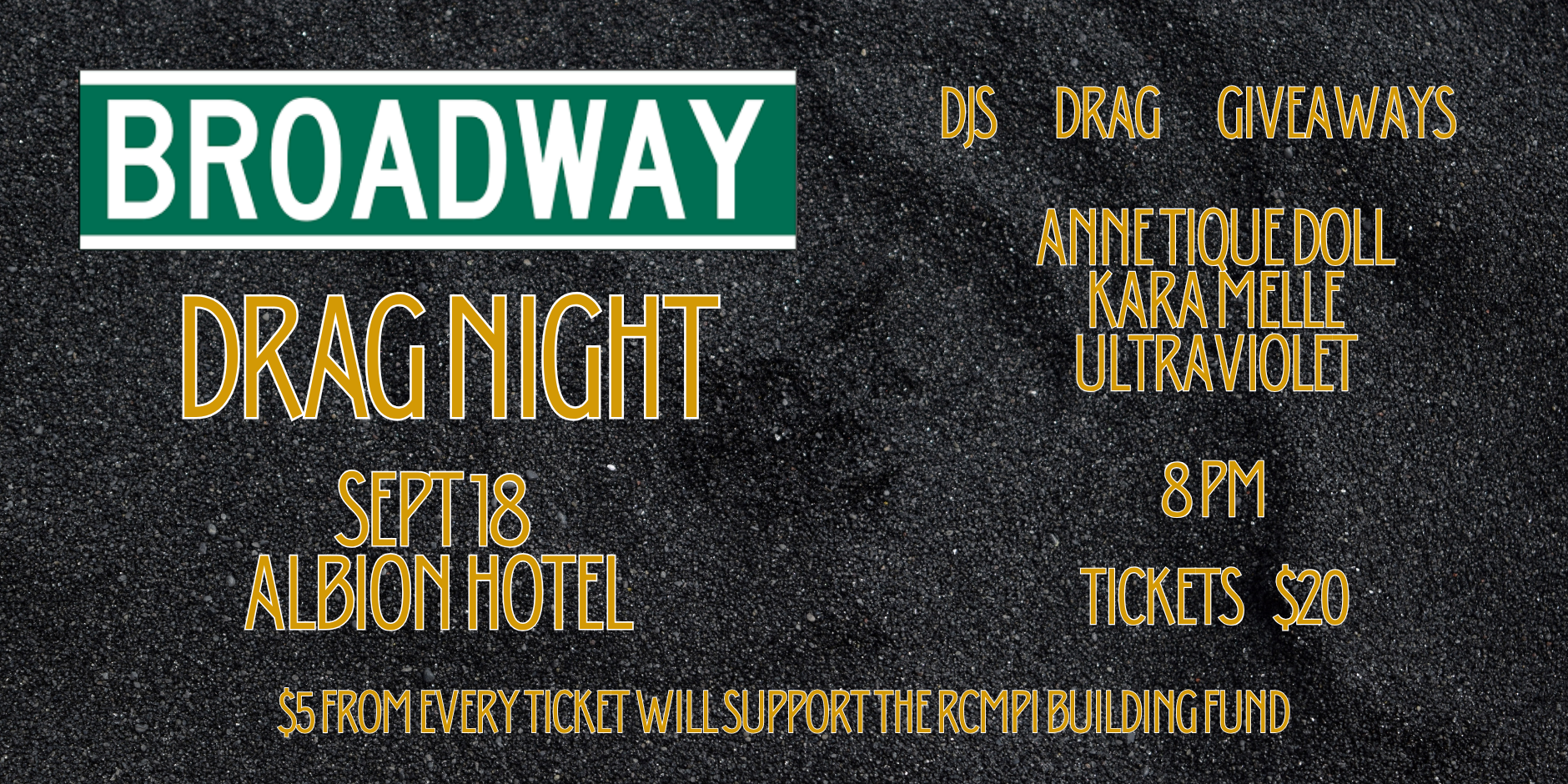 BROADWAY DRAG NIGHT AT THE ALBION HOTEL IN GUELPH!