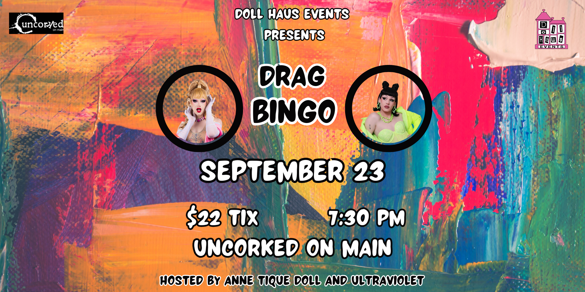 BINGO NIGHT AT UNCORKED! HOSTED BY ANNE AND VIOLET! 