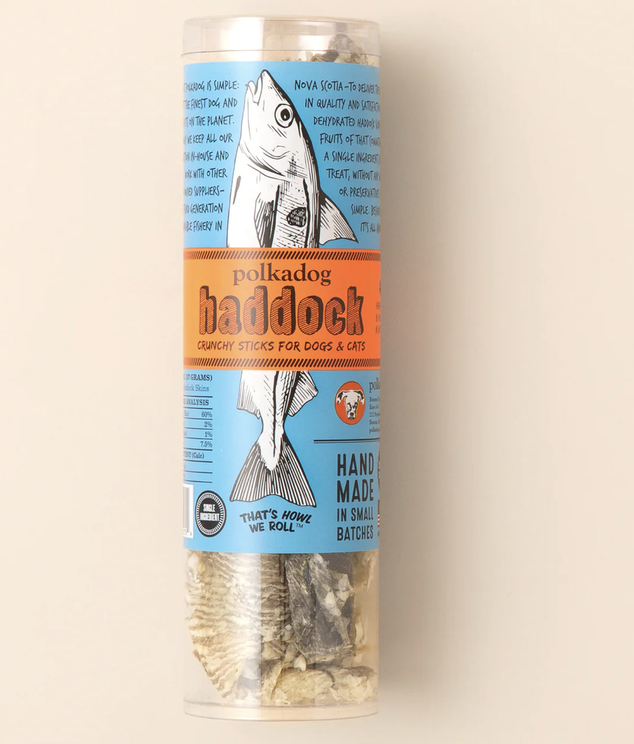 POLKA DOG BAKERY DOG HADDOCK SKIN JERKY 2OZ TUBE