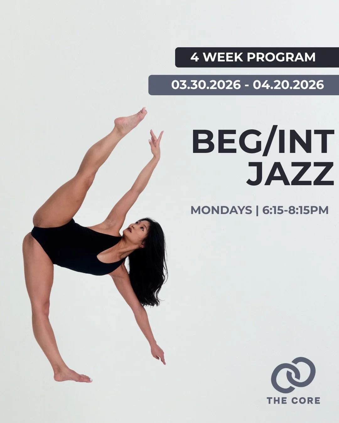 NEW PROGRAMS HAVE DROPPED! 🚨

👐 BEG/INT JAZZ (MONDAYS | 6:15-8:15PM): 

This is a jazz program that caters towards Beg/Int level dancers who want to combine technical training along with choreography to bring out your Broadway babe! This will inclu