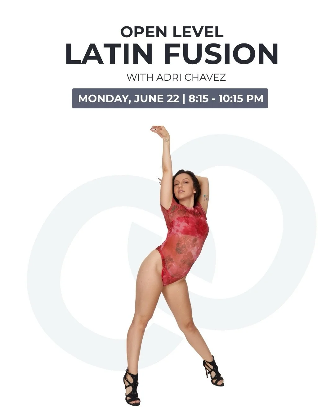 LATIN FUSION with ADRI CHAVEZ! ❤️

For the first time ever at The CORE, we are so excited to welcome Adri for an exclusive Latin Fusion Workshop! 💃🔥

Latin Fusion blends the rhythms and movement of Salsa, Bachata, Cha Cha, Merengue, Cumbia, Reggaet