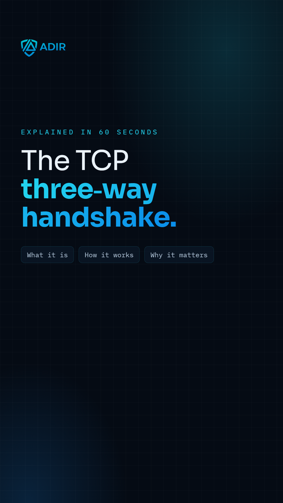 The TCP three-way handshake, explained