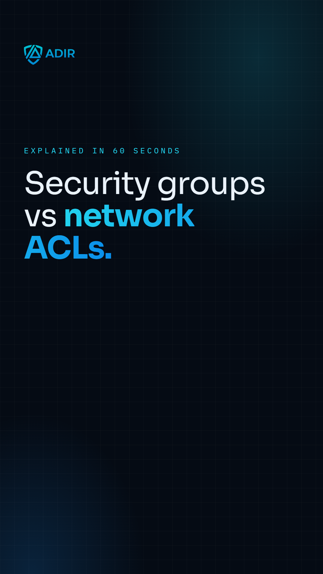 Security groups vs network ACLs, explained