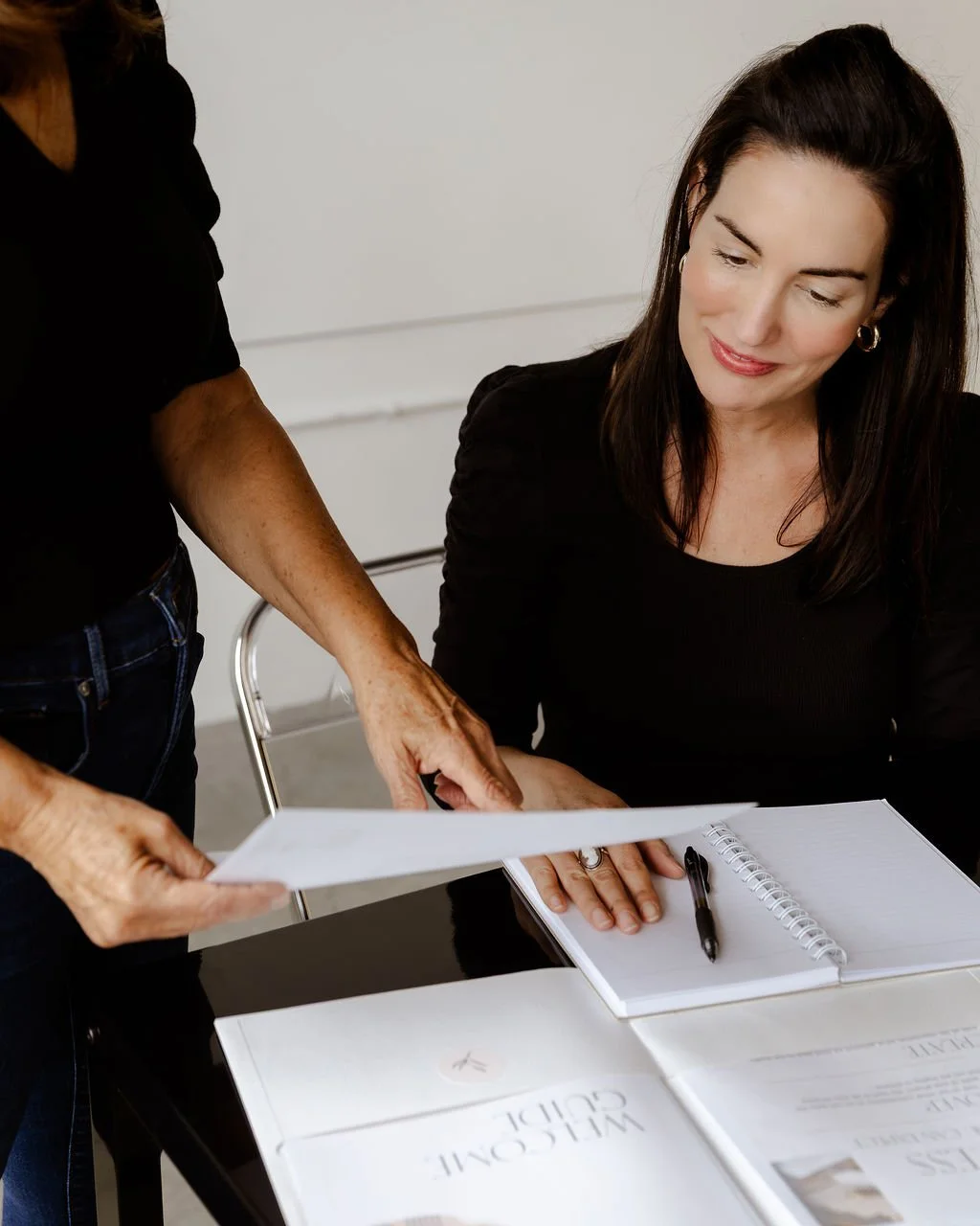 Refinement reviewing documents during a design consultation in Camas WA
