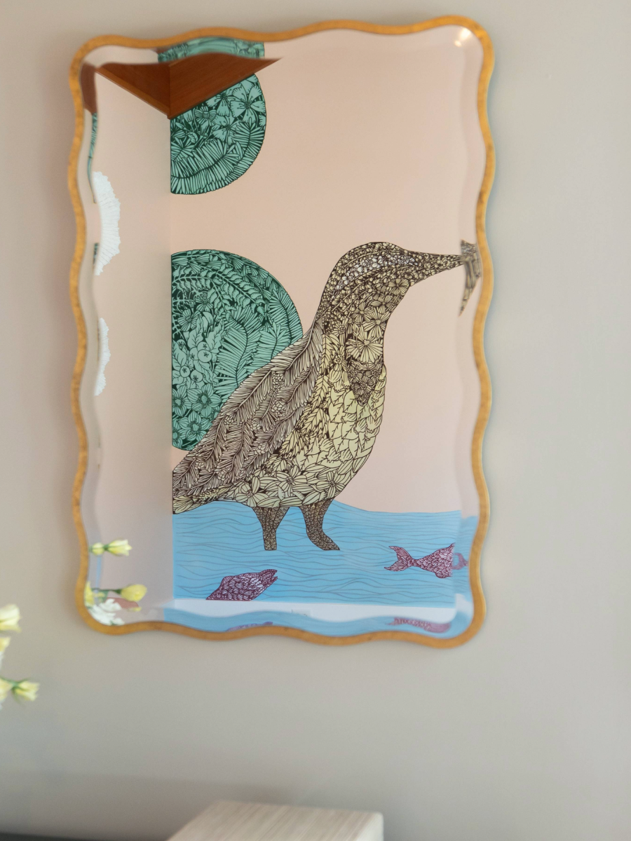 Nature mural detail in CCA Caring Cabin meditation pavilion by Design With Refinement