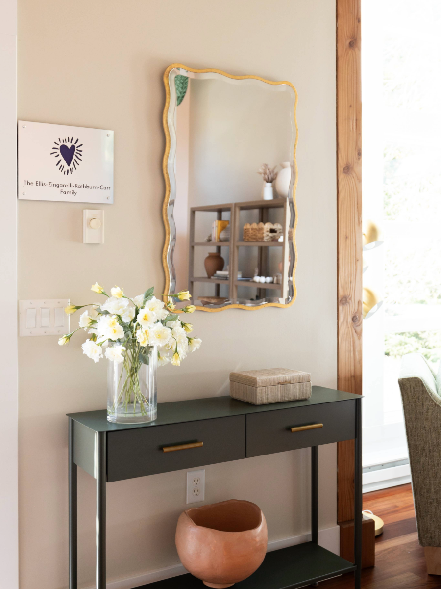 Furnished meditation pavilion interior at CCA Caring Cabin Oregon Coast by Design With Refinement 
