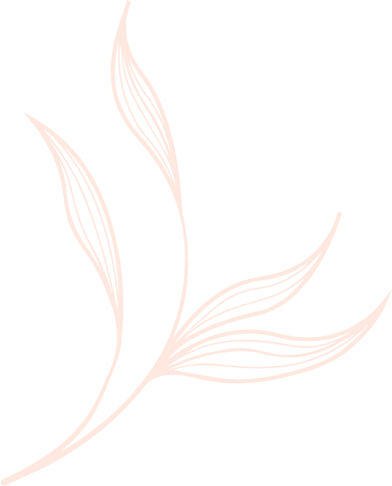 A minimalist line drawing of a plant with elongated leaves on a black background.