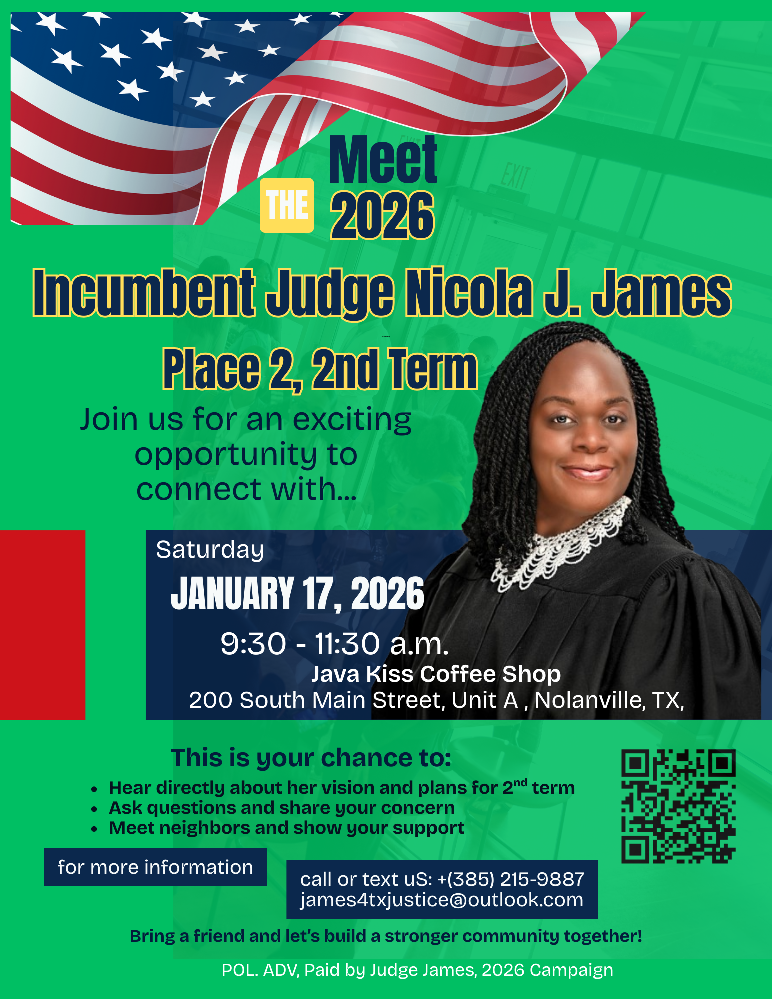 Meet Incumbent Judge Nicola J James 