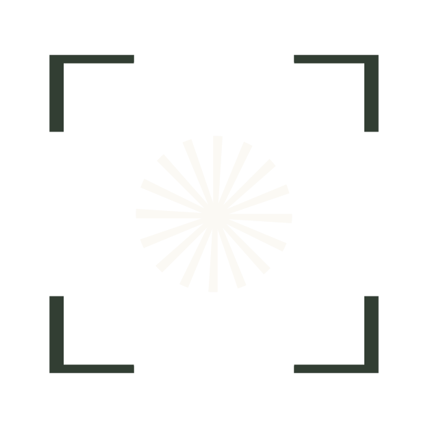 Framing icon with central burst, representing precision, insight, and DRU Commercial Strategies' ability to guide clients to the right site with confidence.