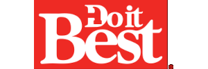 Do it Best logo, red and white, rectangular