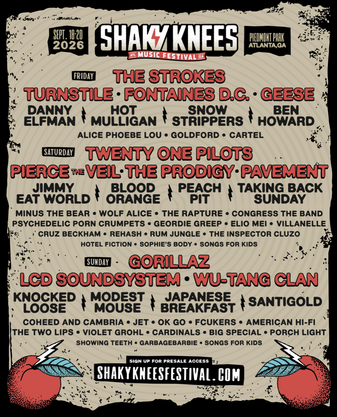 Shaky Knees Returns to Piedmont Park This September With Massive 2026 Lineup
