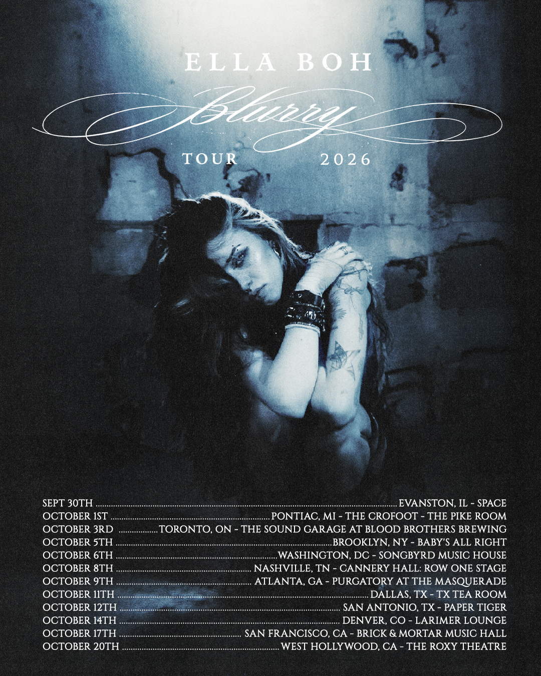 Ella Boh Announces BLURRY Headline Tour, Stopping in Atlanta at Purgatory