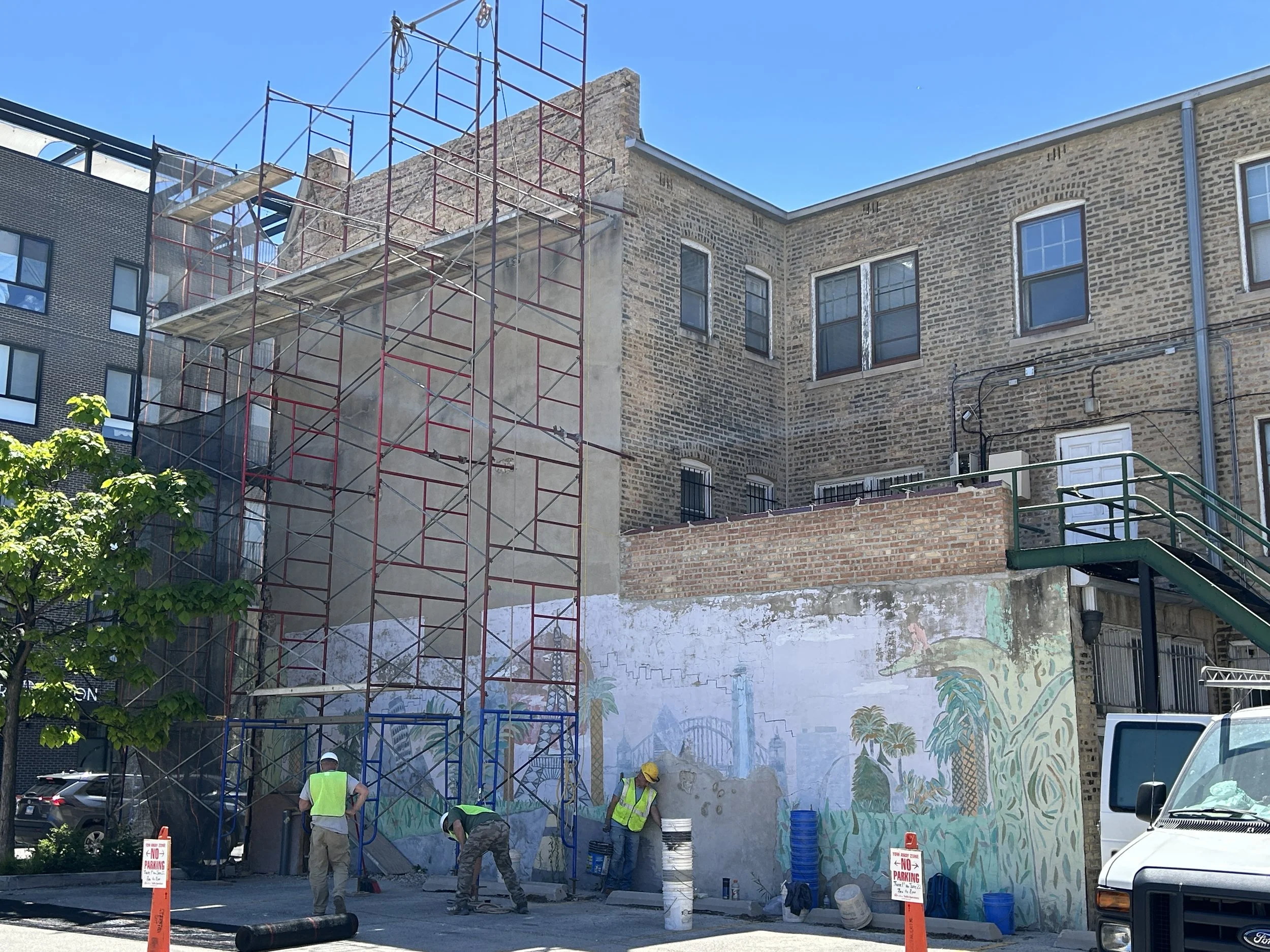 Main Street Mural Update: Masonry Work