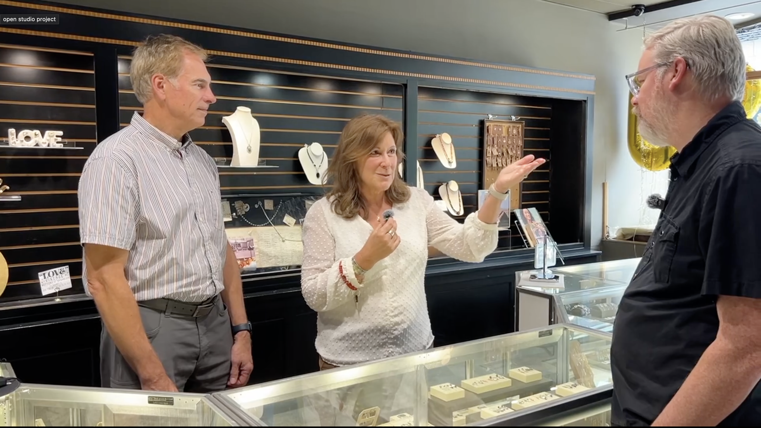 Terry and Pete from Virag Jewelers in Evanston, IL talk with Rob Lentz, Executive Director of Open Studio Project