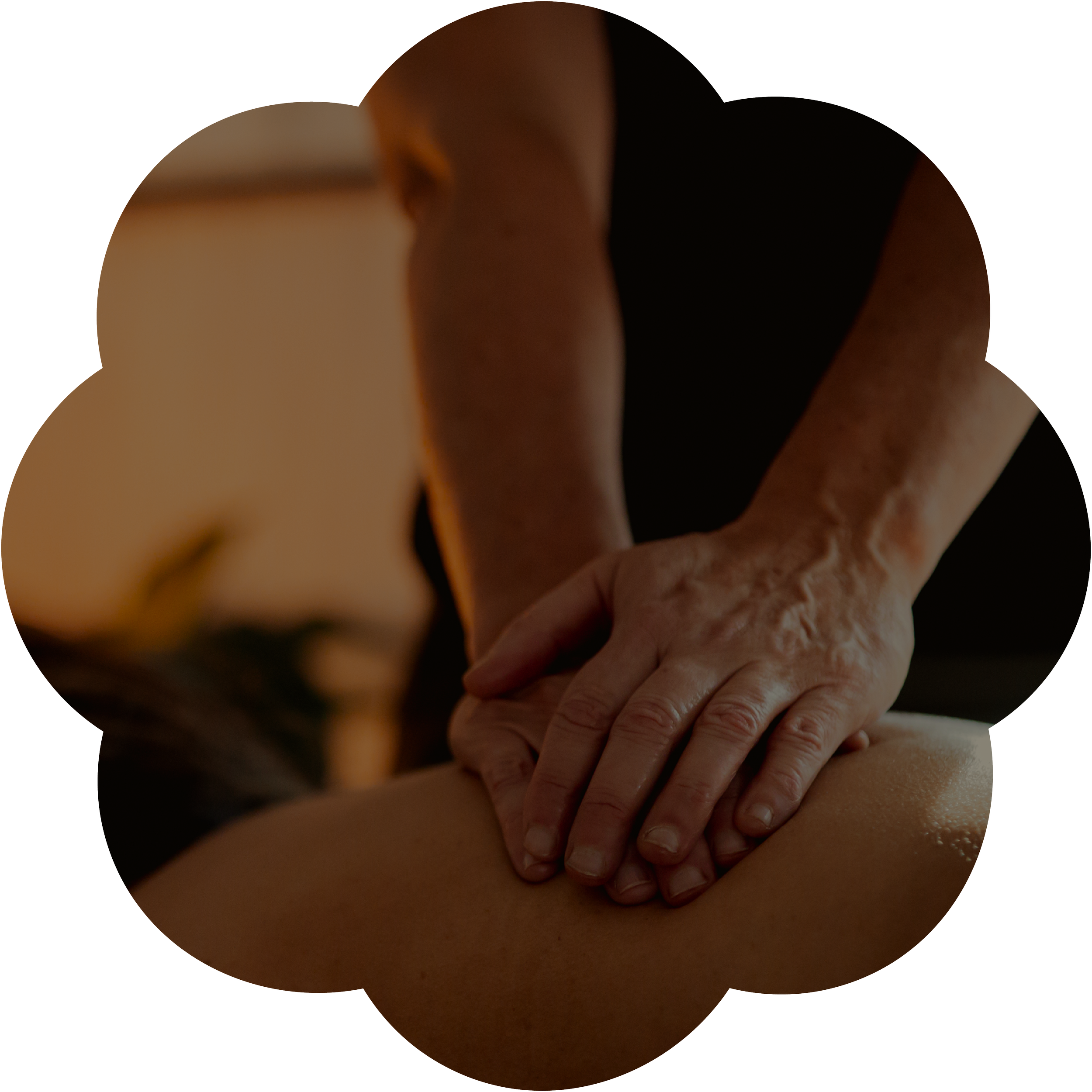 Reconnect massage with hand overlapping