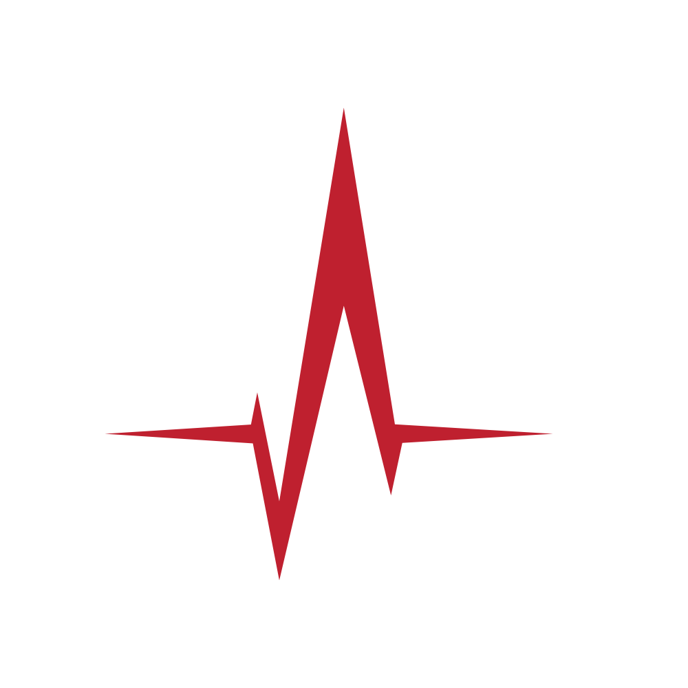 Logo with the initials 'HAB' and a red heartbeat line forming the 'A' on a black background.