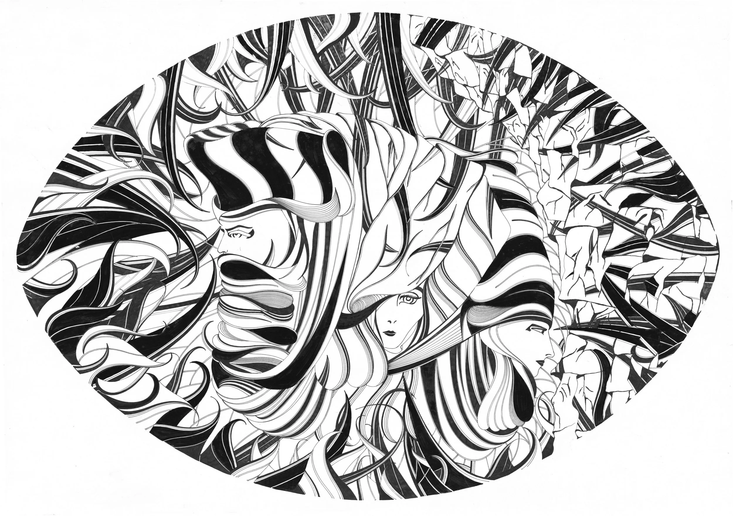 The Mind's Eye (black pen & ink)